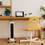 Refurbished electriQ 2400W Smart WiFi Eco Oil-Free Radiator & Panel Heater with Thermostat Timer & Remote - White