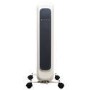Refurbished electriQ 2400W Smart WiFi Eco Oil-Free Radiator & Panel Heater with Thermostat Timer & Remote - White