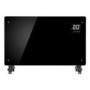 Refurbished - electriQ 2500W Smart Designer Glass Panel Convection Heater - Wall Mountable & Bathroom Safe - Black