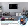Refurbished - electriQ 2500W Smart Designer Glass Panel Convection Heater - Wall Mountable & Bathroom Safe - Black