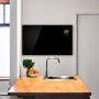 Refurbished - electriQ 2500W Smart Designer Glass Panel Convection Heater - Wall Mountable & Bathroom Safe - Black