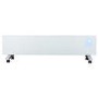 Refurbished - electriQ 750W Smart Designer Slim Glass Panel Heater - Wall Mountable & Bathroom Safe - White