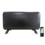electriQ 2000W Smart Electric Designer Metal Panel Heater - Wall Mountable & Bathroom Safe - Black