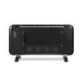 electriQ 2000W Smart Electric Designer Metal Panel Heater - Wall Mountable & Bathroom Safe - Black