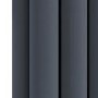 Sorrento Anthracite Horizontal Oval Designer Radiator 600x1416mm Double Panel 5758 BTU