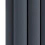 Sorrento Anthracite Horizontal Oval Designer Radiator 600x1416mm Double Panel 5758 BTU