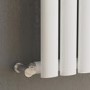 Refurbished Sorrento White Horizontal Oval Designer Radiator 600x1593mm Single Panel 4255 BTU