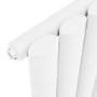 Refurbished Sorrento White Horizontal Oval Designer Radiator 600x1593mm Single Panel 4255 BTU