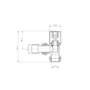 Refurbished - Elego Chrome Modern Manual Angled Radiator Valves (pair)