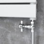 Refurbished - Maesta Chrome Traditional Manual Straight Radiator Valves (pair)