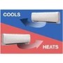 electrIQ 3 x 9000 BTU Wall Mounted Air Conditioner with Heating Function
