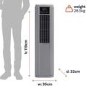 Refurbished electriQ SupremeCool 8000 BTU Quiet Portable Air Conditioner WITHOUT REMOTE