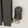 Refurbished - electriQ Modern LCD Smart TRV Thermostatic Radiator Valves Tuya Zigbee Version Black