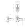 Refurbished Elego Black Nickel Modern TRV Angled Thermostatic Radiator Valves With Lockshield