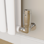 Refurbished Elego Chrome Modern TRV Corner Thermostatic Radiator Valves With Lockshield