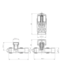 Refurbished Elego Anthracite Gray Modern TRV Straight Thermostatic Radiator Valves With Lockshield