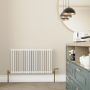 Refurbished - Maesta Antique Brass Traditional Manual Angled Radiator Valves With Lockshield