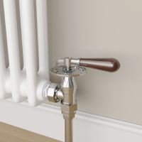 Refurbished Elego Chrome Traditional Manual Angled Radiator Valves With Lockshield