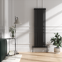 Refurbished - Maesta Matte Black Traditional Manual Angled Radiator Valves With Lockshield
