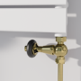 Refurbished - Maesta Brushed Brass Traditional TRV Straight Thermostatic Radiator Valves With Lockshield