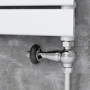 Refurbished - Elego Chrome Traditional TRV Straight Thermostatic Radiator Valves With Lockshield