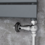Refurbished - Elego Chrome Traditional TRV Straight Thermostatic Radiator Valves With Lockshield