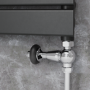 Refurbished - Elego Chrome Traditional TRV Straight Thermostatic Radiator Valves With Lockshield
