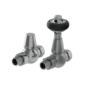 Refurbished - Elego Chrome Traditional TRV Straight Thermostatic Radiator Valves With Lockshield