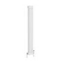 Reggio White Vertical Double Column Traditional Radiator 1500x200mm 1486 BTU - Cast Iron Style