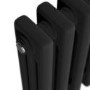 Refurbished - Reggio Midnight Black Vertical Triple Column Traditional Radiator 1500x470mm 4688 BTU - Cast Iron Style