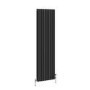 Refurbished - Reggio Midnight Black Vertical Triple Column Traditional Radiator 1500x470mm 4688 BTU - Cast Iron Style