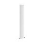 GRADE A1 - Riace White Vertical Flat Designer Radiator 1800x272mm Double Panel 2778 BTU