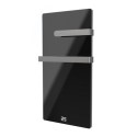 A1/VG2TR-380BWIR Refurbished - Low Energy 380w Infrared Designer Glass Wall Mounted Heater with Towel Rail and Smart WiFi Alexa - IP24 Bathroom Safe