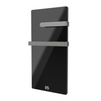 Refurbished - Low Energy 380w Infrared Designer Glass Wall Mounted Heater with Towel Rail and Smart WiFi Alexa - IP24 Bathroom Safe
