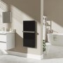 Refurbished - Low Energy 380w Infrared Designer Glass Wall Mounted Heater with Towel Rail and Smart WiFi Alexa - IP24 Bathroom Safe