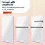 Refurbished - Low Energy 380w Infrared Designer Glass Wall Mounted Heater with Towel Rail and Smart WiFi Alexa - IP24 Bathroom Safe