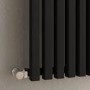 GRADE A1 - Ravello Midnight Black Vertical Square Designer Radiator 1800x450mm Single Panel 3618 BTU