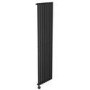 Refurbished Midnight Black Electric Vertical Designer Radiator 2.4kW with Wifi Thermostat - H1800xW472mm - IPX4 Bathroom Safe