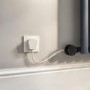 Refurbished Midnight Black Electric Vertical Designer Radiator 2.4kW with Wifi Thermostat - H1800xW472mm - IPX4 Bathroom Safe