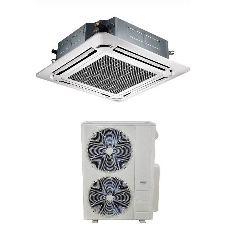 Refurbished Super Slim 48000 BTU 14kW Toshiba GMCC Powered 4-Way Cassette Inverter Air Conditioner with Heat Pump