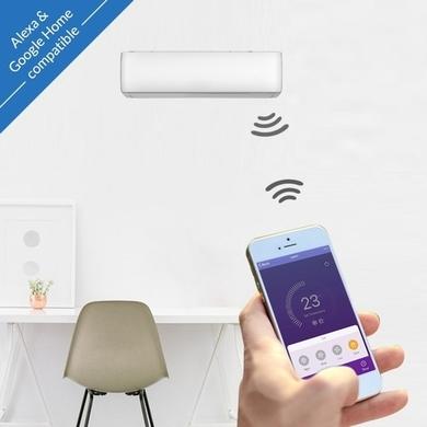 Refurbished electriQ iQool Plus 12000 BTU Smart A+++ Wall Mounted Air Conditioner with Heat Pump - 5m Pipe Kit Included