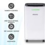 electriQ Essential 12L Quiet Low-Energy Dehumidifier