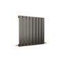 Refurbished Eco Eleganza Midnight Black Horizontal Flat Designer Aluminium Radiator 600x600mm Single Panel 1841 BTU