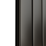 Refurbished Eco Eleganza Midnight Black Horizontal Flat Designer Aluminium Radiator 600x600mm Single Panel 1841 BTU