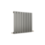 Refurbished Eco Eleganza Anthracite Horizontal Flat Designer Aluminium Radiator 600x600mm Single Panel 1841 BTU