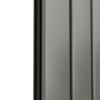 Refurbished Eco Eleganza Anthracite Horizontal Flat Designer Aluminium Radiator 600x600mm Single Panel 1841 BTU