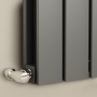 Refurbished - Eco Eleganza Anthracite Vertical Flat Designer Aluminium Radiator 1800x450mm Double Panel 4392 BTU