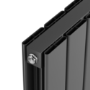 Refurbished - Eco Eleganza Anthracite Vertical Flat Designer Aluminium Radiator 1800x450mm Double Panel 4392 BTU