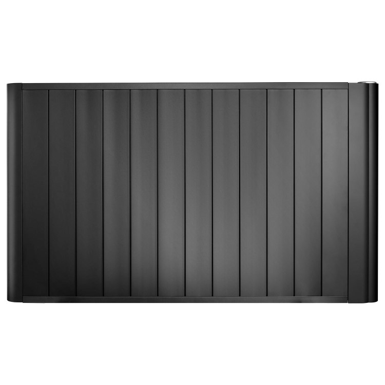electriQ 2000W Smart Aluminium Electric Designer Radiator Sleek Black Wall Mounted - Energy Efficient Panel Heater