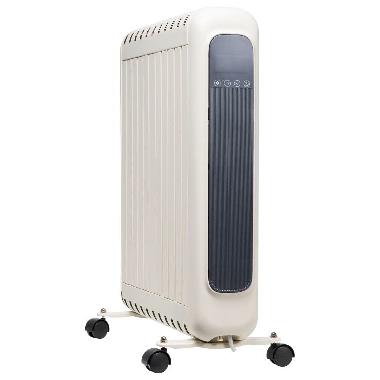 Refurbished electriQ 2400W Smart Oil-Free Electric Portable Radiator With LED Display - White